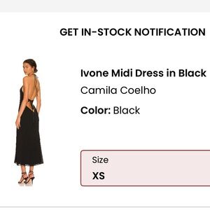 Camila Coelho Ivone Black Backless Dress